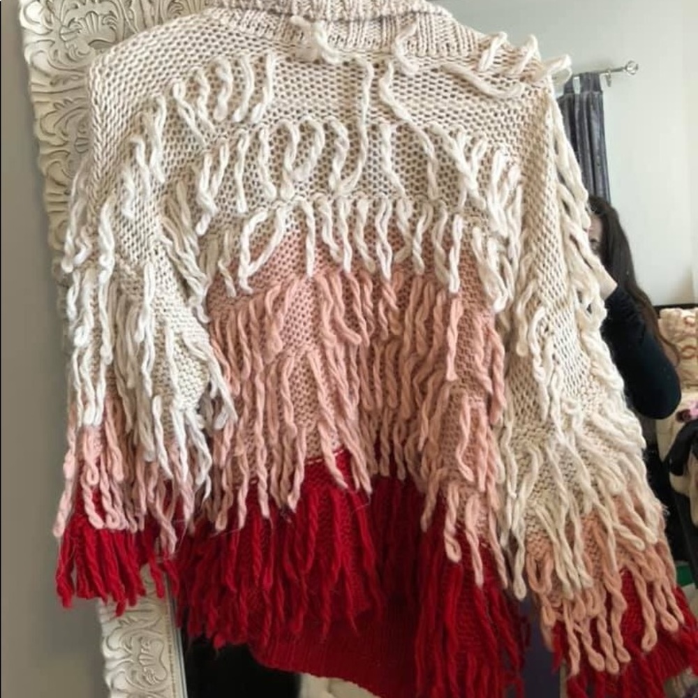 Colorful Fray Chunky Sweater